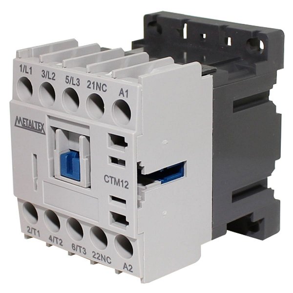 CTM12-H5-301 | Mini Contator 12a/ac3 - Bob: 220vca - Aux: 1nf | Metaltex