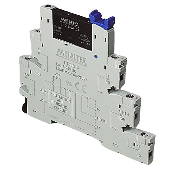 PRZ-1D-D24 | Interface a Relé de Estado Solido SSR, Entrada 24vcc, Saída (Photo-mos) de 4a-28vcc | Metaltex