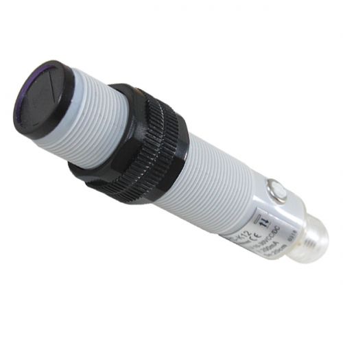 P18AD-20-DPC-K12 | Sensor Fotoelétrico Difuso PNP - Na+nf - Distância Sensora: 20cm C/ajuste - (12v - 24v)  C/ Conector M12 | Metaltex