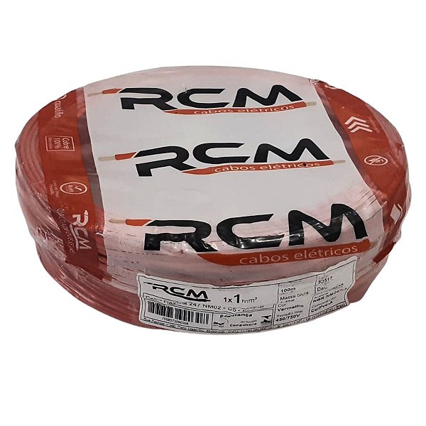 Cabo Flexível 1mm Vermelho - Rolo 100mts | Rcm