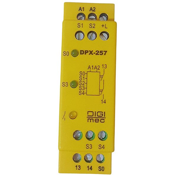 DPX257-T10 | Rele de Segurança para Cortina de Luz NR12  24vca/vcc. T10 | Digimec