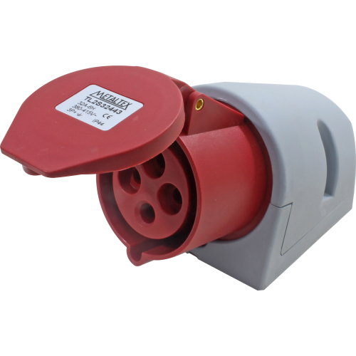 TL2S32443 | Tomada Industrial Femea 32a 3P+T  | Plug 2ª Geração (380~415v) Vermelho | Metaltex