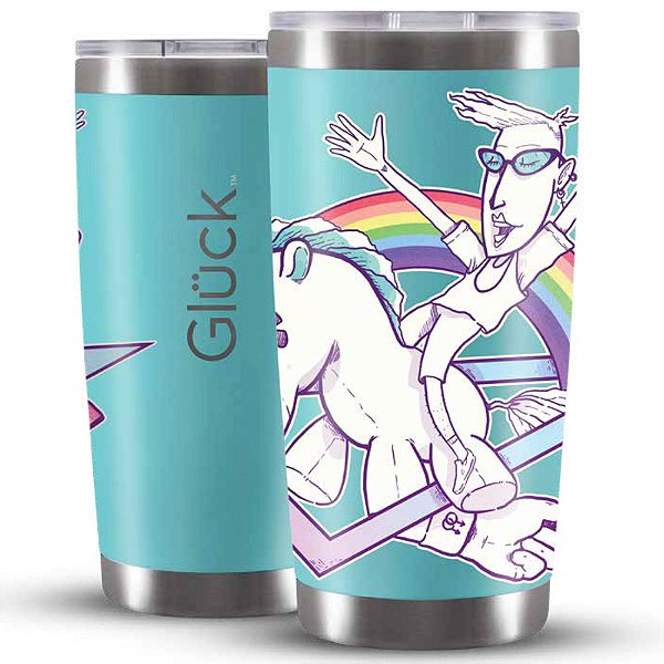 Copo Térmico Gluck Lucky Future Pride Rainbow 591 ml Verde Mint