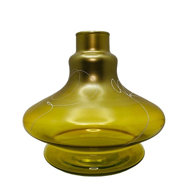 Vaso Aladin Abstrato Pequeno Dourado Metalizado