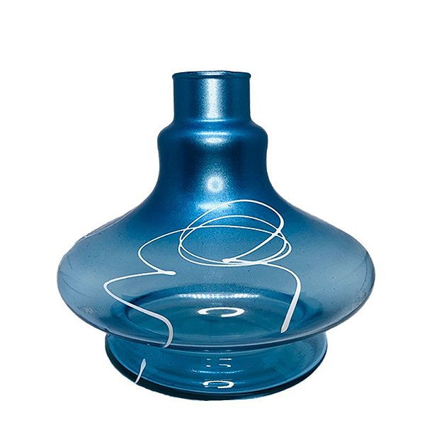 Vaso Aladin Abstrato Pequeno Azul Metalizado