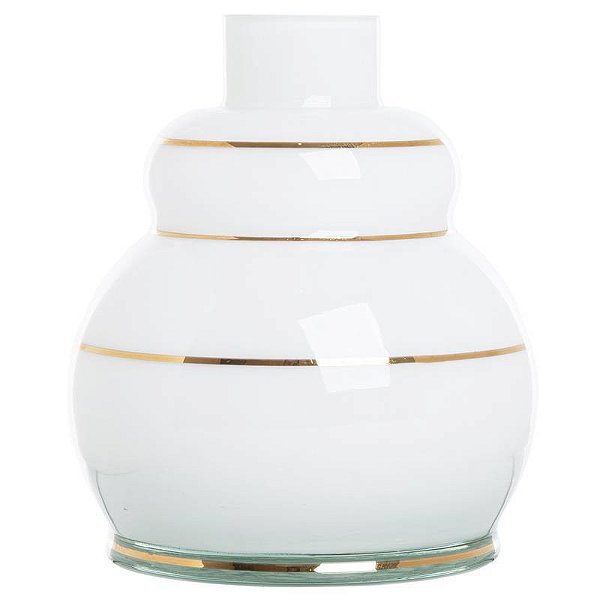 Vaso Luna Line Gold New Double Branco