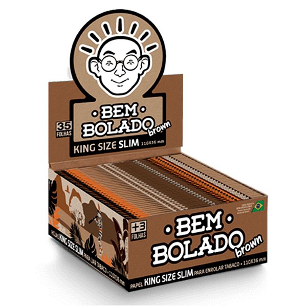 Seda Bem Bolado Brown Slim King Size Display Com 50 Un