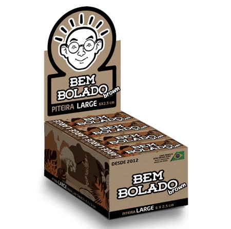 Piteira Papel Bem Bolado Large Brown 24 Livretos com 32 Piteiras