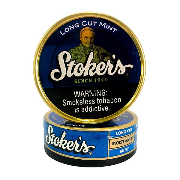 Lata Fumo de Mascar Stokers Long Cut Mint 50g
