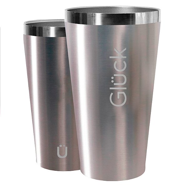 Copo Térmico Gluck Sleek 473Ml Inox Silver Steel