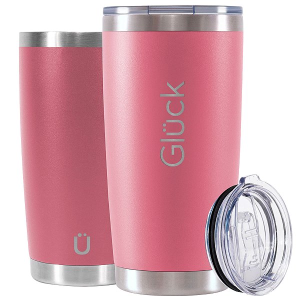 Copo Térmico Gluck Lucky 591Ml Rosa Old Pink