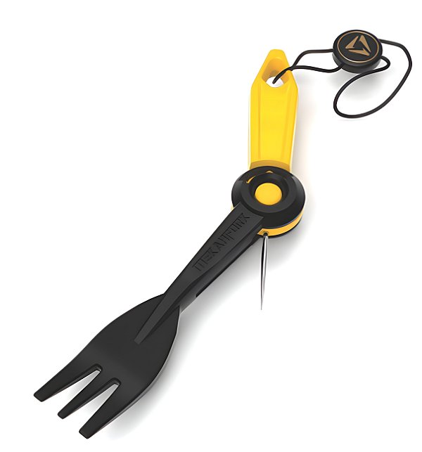 Garfo e Furador Zord Mekahfork Amarelo