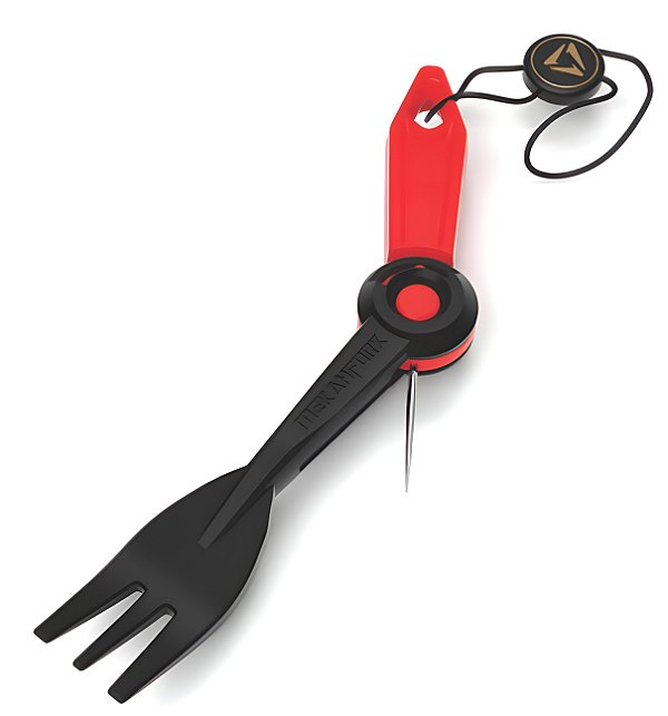 Garfo e Furador Zord Mekahfork Vermelho