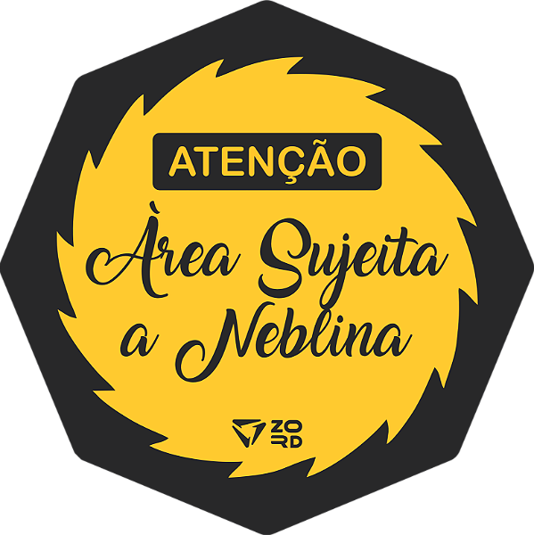 Tapete Zord Frases - Atençao Área Sujeita a Neblina
