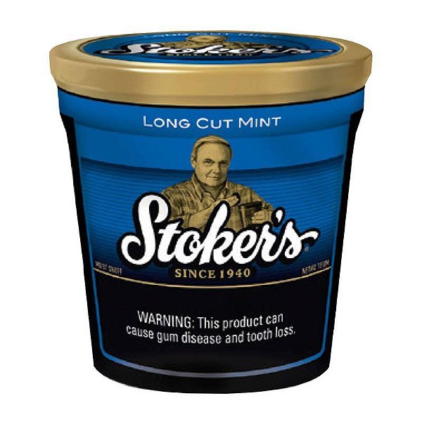Pote Fumo de Mascar Stokers Long Cut Mint 340g