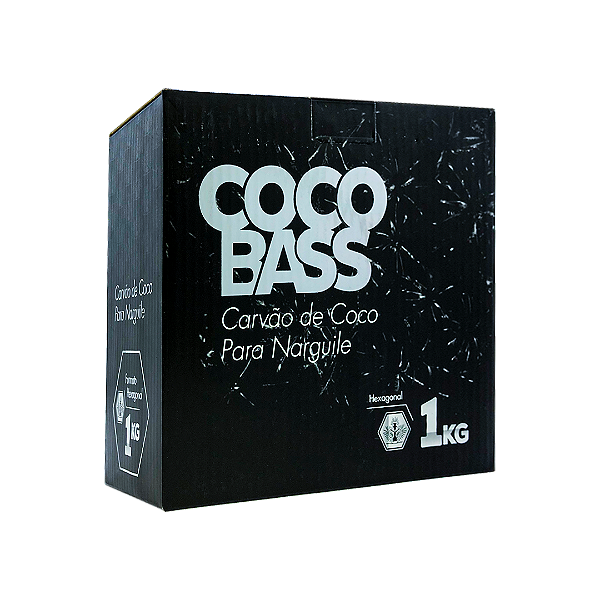 Carvão Coco Bass Hexagonal - Escolha o Tamanho