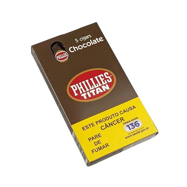 Charuto Phillies Titan Chocolate Caixa Com 5 Unidades