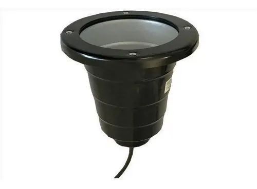 EMBUTIDO DE SOLO REDONDO COR PRETO PARA 1 LÂMPADA LED PAR30 E-27