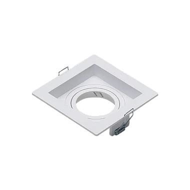 EMBUTIDO QUADRADO FACE RECUADA SISTEMA CLICK 360 ABS + ANTI UV COR BRANCO 130X130X35MM PARA 1L AR70 GU10 - 3.650.6263