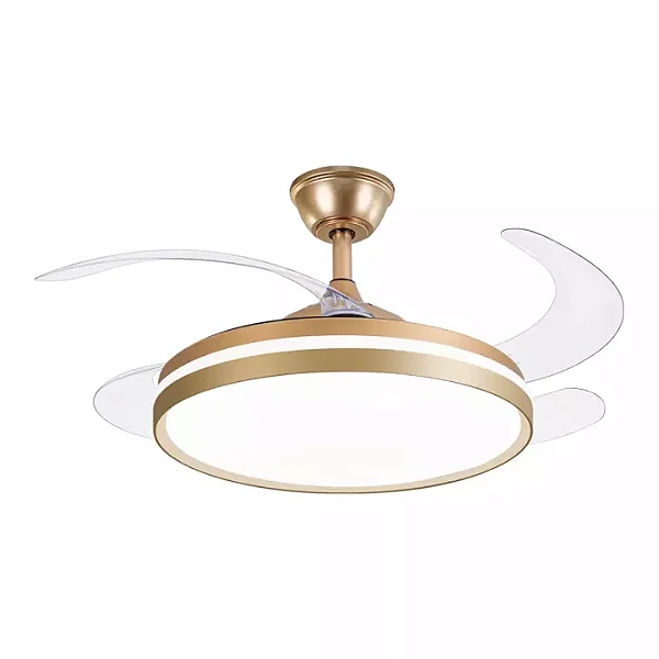 VENTILADOR ISIS 2092 COR DOURADO D.500-1070MM COM LED MULTICOLOR 30W 3000K, 4000K E 6500K 2700LM BIVOLT - 491