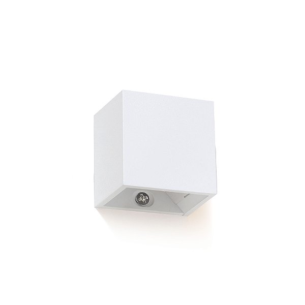 MINI ARANDELA TETRI 2041 COR BRANCO FACHO DUPLO AJUSTAVEL LED 2W 3000K 150LM 110-220V IP65 51X51X40MM - 256