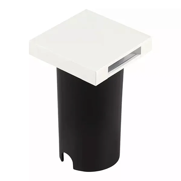 BALIZADOR UNIQUE 2058 QUADRADA COR BRANCO COM 2 FACHOS LED 1W 3000K 35LM BIVOLT IP67 55X55X90MM - 301