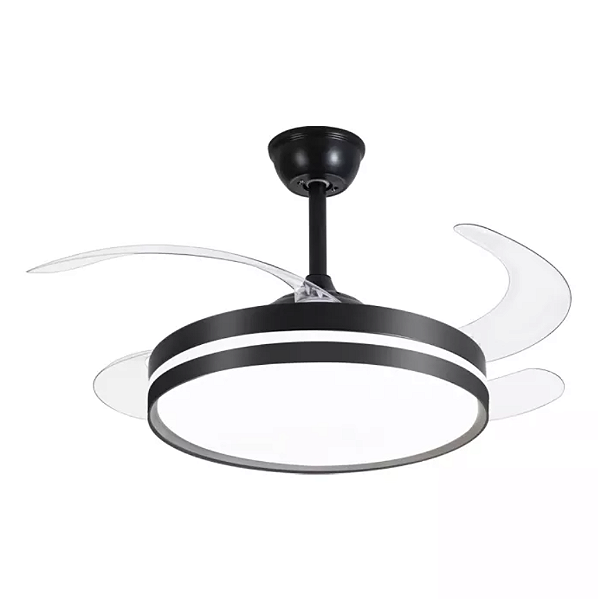 VENTILADOR ISIS 2092 COR PRETO D.500-1070MM COM LED MULTICOLOR 30W 3000K, 4000K E 6500K 2700LM BIVOLT - 455