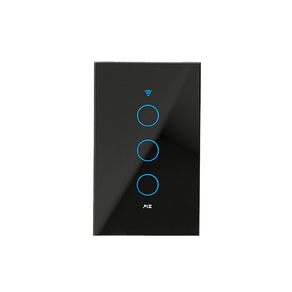 INTERRUPTOR SMART PIX 3 MODULOS TOUCH COR PRETO - 3.650.6805