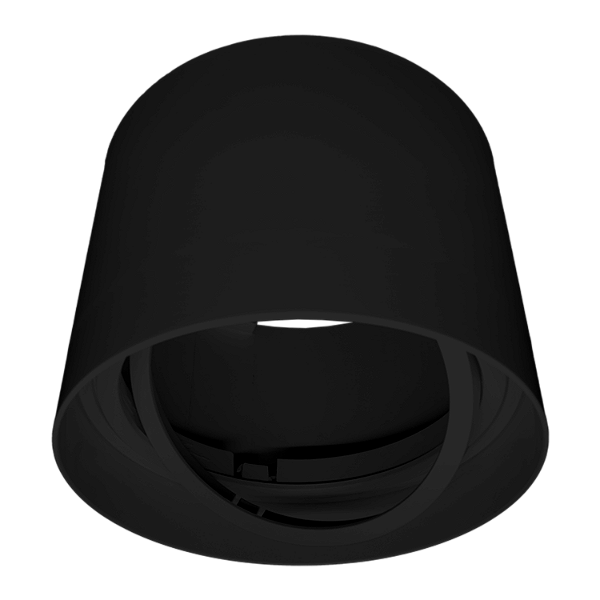 PLAFON FENIX BOX REDONDO ABS + ANTI UV COR PRETO PARA 1L AR111 GU10 150X150X115MM - 3.650.6985