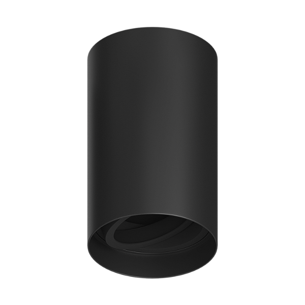 PLAFON FENIX BOX REDONDO ABS + ANTI UV COR PRETO PARA 1L MR16 GU10 D.80X125M - 3.650.6118