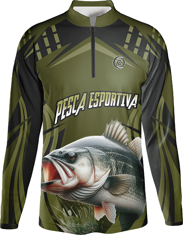 Camisa Pesca Esportiva Cazual Dry Fishing UV 50+ CPESCZP#0001