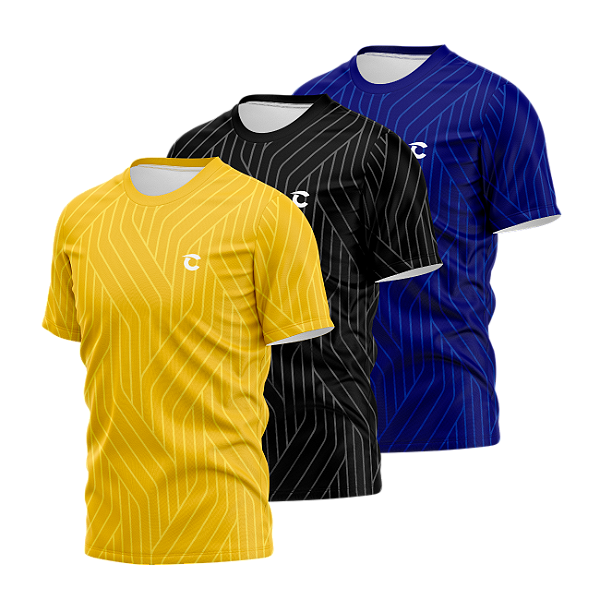 Kit 3 Camisetas Básica Dry-Fit Sportswear UV 50+ KITCB#0001