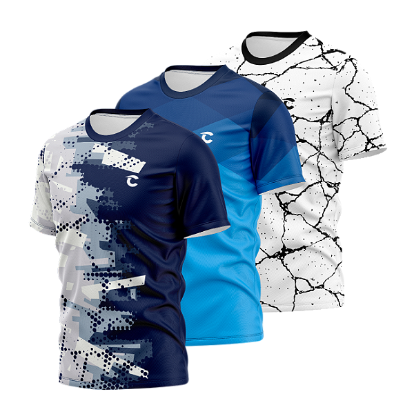 Kit 3 Camisetas Básica Dry-Fit Sportswear UV 50+ KITCB#0003