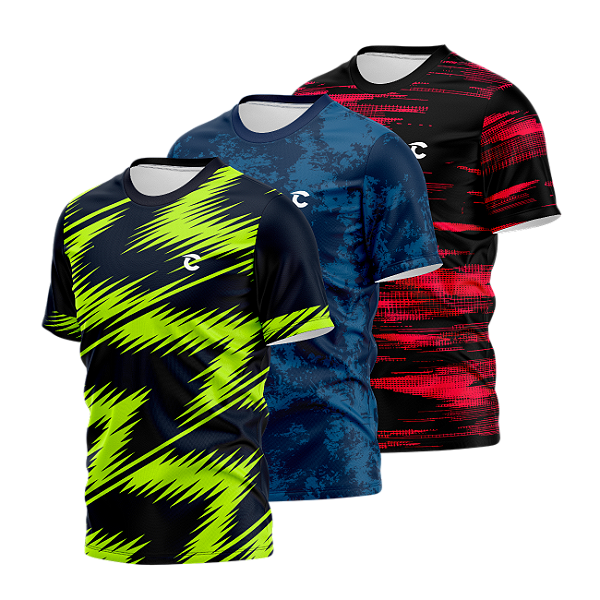 Kit 3 Camisetas Básica Dry-Fit Sportswear UV 50+ KITCB#0004