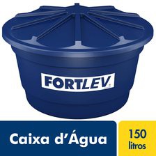 Caixa D'Água Fortlev 150 Litros com Tampa Azul – Resistente e Confiável