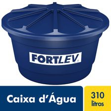 Caixa D'Água Fortlev 310 Litros com Tampa Azul – Compacta e Resistente