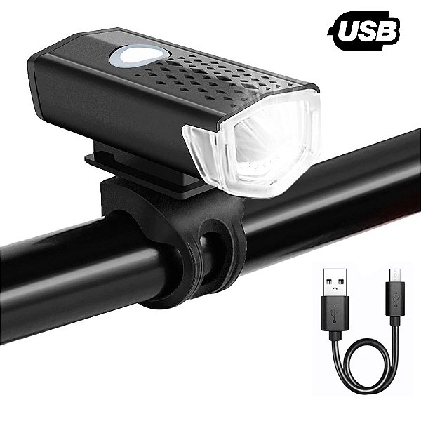 Lanterna Farol para Bike Bicicleta Luz LED USB Recarregável a Prova D'agua  3 Modos - Utilidades RS - Produtos para melhorar a sua vida e o seu  bem-estar