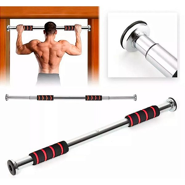 Barra para Porta Exercícios De Flexão Treino Regulável 60 a 100Cm