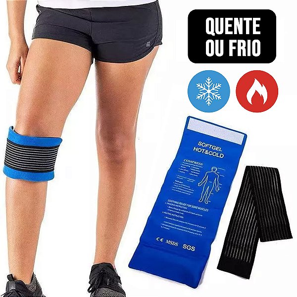Faixa Para Braços Pernas Joelhos Tornozelos Ajustavel Termogel Compressa Quente e Frio