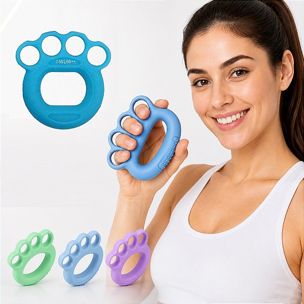 Exercitador de Mãos Silicone Fortalecedor de Dedos