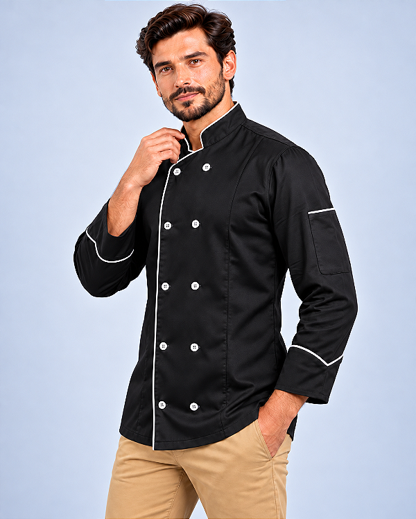 Dólmã Chef Cozinha Lorenzo Unissex 100% Algodão - Dr Chef