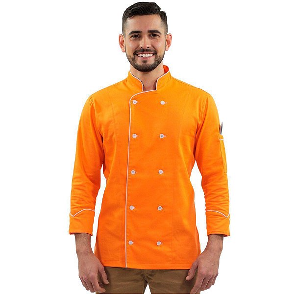 Dolma chef de Cozinha Laranja Seleta 100% Algodão - Dr Chef