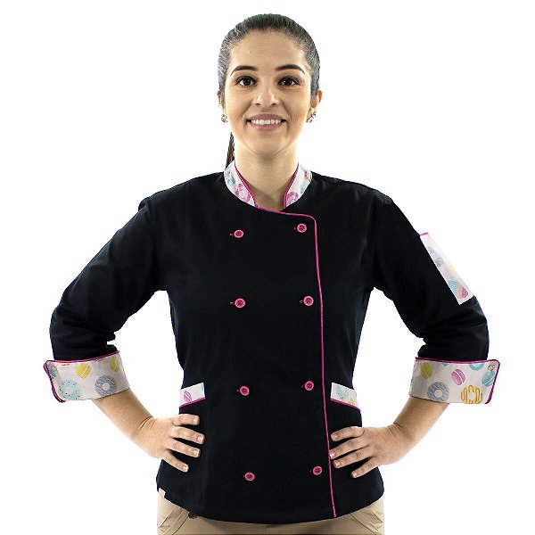 Dólmã Cupcakes Feminina Chef de Cozinha - Dr Chef