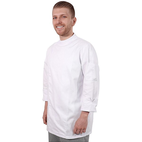 Dólmã Chef Cozinha Universitário Unissex Branco - Dr Chef