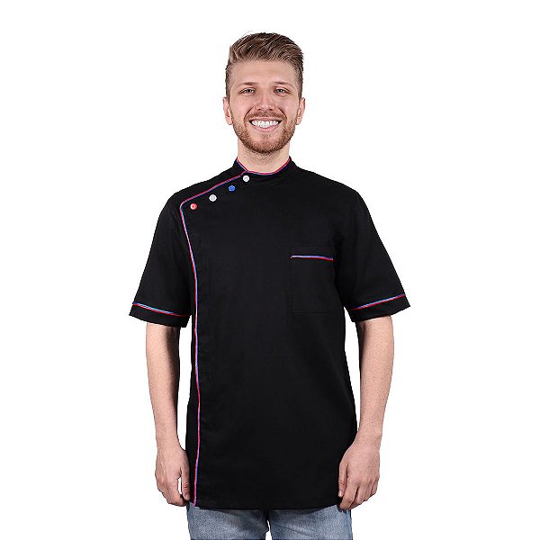 Uniforme Para Barbeiro 100% Algodão Preto - Dr Chef