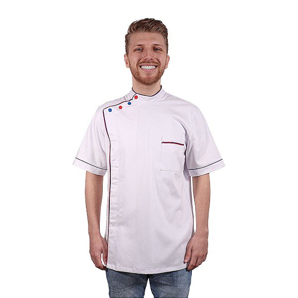 Uniforme Para Barbeiros Branco 100% Algodão - Dr Chef