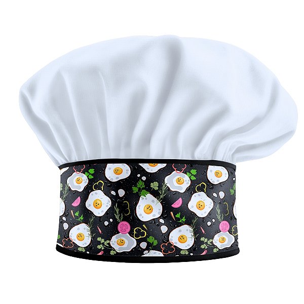 Chapéu Para Chef de Cozinha Ovos Felizes - Dr Chef