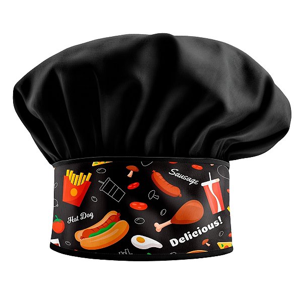 Chapéu Para Chef de Cozinha Delicias Hot Dog - Dr Chef