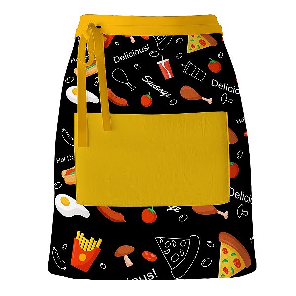 Avental de Cintura Tipo Saia Delicious Hot Dog - Dr Chef