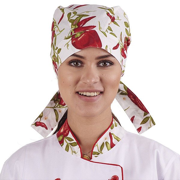 Bandana Chef de Cozinha Profissional Pimenta Sushi - Dr Chef